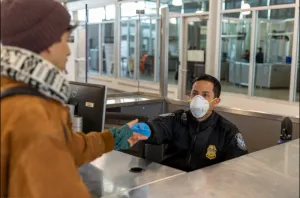 CBP officer with PPE
