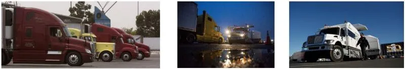 Three trucks at different border crossings.