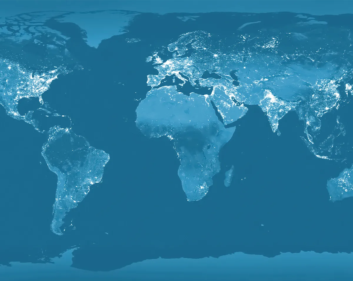 map of the globe